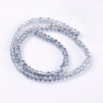 1350pcs Faceted Rondelle Glass Seed Beads 3x2mm Mini Crystal Loose Spacer Beads for DIY Friendship Bracelet Necklace Beading Craft Jewelry Making Ornament, Purple - color: Purple
