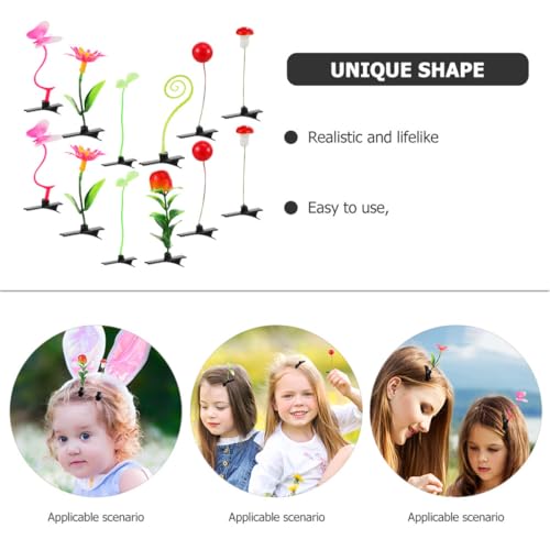 12Pcs Simulation Plant Hair Clips Set for, Mixed Style Sprout Hairpins, Cute Leaf-Inspired Hair Accessories for Everyday Wear and Parties
