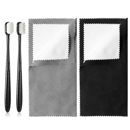 Jewelry Cleaning Cloth, Jewelry Cleaning Brush Silver Polishing Cloth, Sterling Silver Polishing Cloths Clean Brush for Silverware, Diamonds