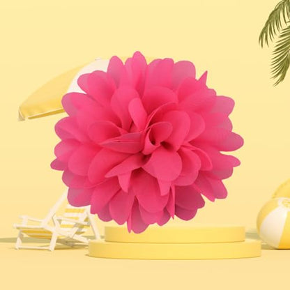 Satin Fabric Large Flower Brooch Pin Dainty Handmade Big Rose Flower Brooches Blossom Lapel Pins Silk Camellia Flowers Pin Wedding Dance Prom Party Banquet Dresses Suit Clothes Jewelry for Women - color: Deep Rose