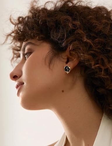 FIBO STEEL 10 Pairs Clip Earrings for Women Clip On Earrings for Non Pierced CZ Flower Simulated Freshwater Pearl Twist Knot Clip Earrings Sets Gold Silver Tone