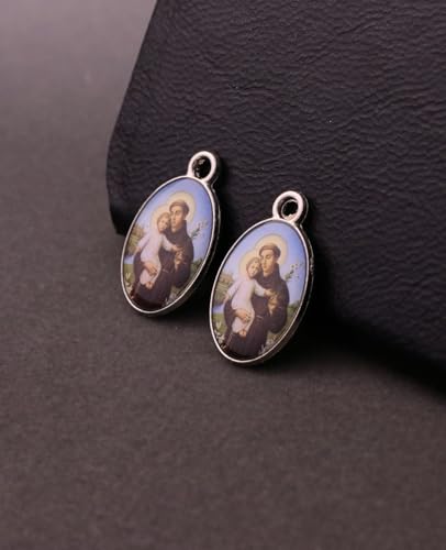 Saint Therese of Lisieux/Saint Mother Teresa of Calcutta/Divine Mercy Jesus/Mater Dolorosa Patron Saint Medal Charm Pendant for DIY Rosary Necklace Bracelet Jewelry Making Part - color: 30pcs-Enamel Saint.Joseph