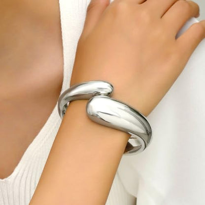 Chunky Gold Cuff Bracelet Chunky Bangles for Women Non Tarnish Modern Gold Jewelry Gifts trendy fashion fall fashion jewelry womens fashion - color: A-Bohemian style bracelet