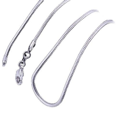 Yuren 3 Pieces 925 Sterling Silver 2mm Snake Chain Necklace Jewelry Jewelry For Men And Women(16-24 Inch) - size: 24 inch