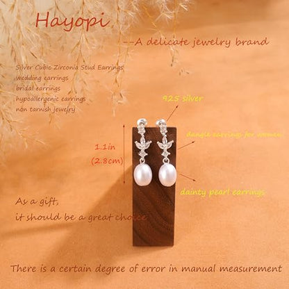 Pearl Earrings for Women:Gold Wedding Dangle Drop Earring Pearl Jewelry | 14K Gold Plated Pearl Drop Earrings for Women,Dainty Wedding Bride Earring Studs,Gold Dangle Drop Earring,Waterproof Jewelry - size: 1 pcs-11