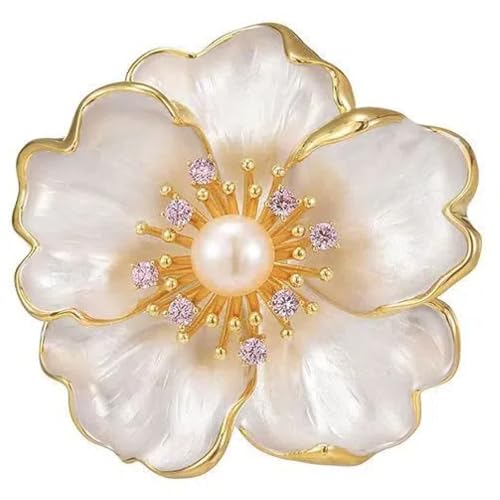 SYWDUDUCLT Fashion Elegant Brooches for Women Brooch, Suitable For Party And Daily Wear On Many Occasions - style: Camellia-L