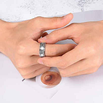 King Will Mens Tungsten Wedding Band with Cubic Zircon Inlay 7mm/8mm Flat Cut Comfort Fit Engagement Rings - color: Silver&Black-8mm
