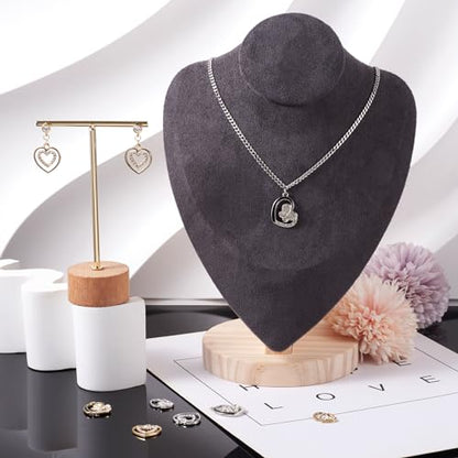 Elecrelive Crystal Heart Charms Rhinestone Heart Pendants Valentine Charms for Necklace Bracelet Earring Wedding Jewelry - color: Gold Silver, 24pcs