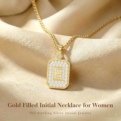 Initial Necklaces for Women 18K Gold Plated Letters Pendant Necklace Personalized Jewelry Birthday Gifts Wife Anniversary for Women Mom