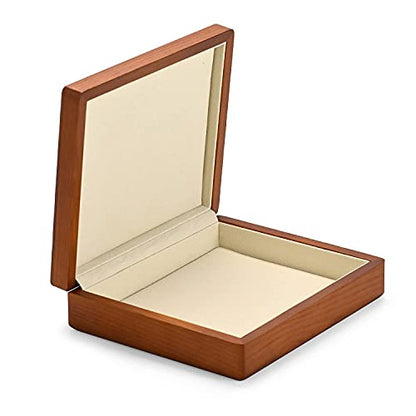 Oirlv Solid Wood Ring Jewelry Box Organizer Earrings Jewelry Drawer Organizer Tray with Lid (Creamy-white Flat Box) - color: Creamy-white Flat Box