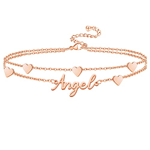 Ankle Bracelet for Women Personalized Name Anklet 18K Gold Plated Custom Dainty Anklet Bracelet Beach Jewelry for Girlfriend - color: Style 05