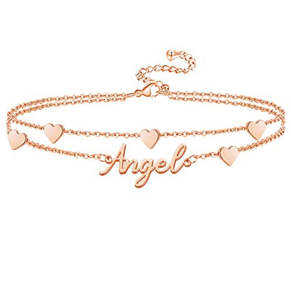 Ankle Bracelet for Women Personalized Name Anklet 18K Gold Plated Custom Dainty Anklet Bracelet Beach Jewelry for Girlfriend - color: Style 05