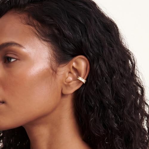Star 14K Gold Plated Ear Cuff Earrings for Women Non Piercing, Dainty Silver Plated Clip on Cartilage Ear Cuff Non Pierced Trendy CZ Northstar Starburst Sparkling Climber Clawer Earring Jewelry - style: Huggie Hoop-1