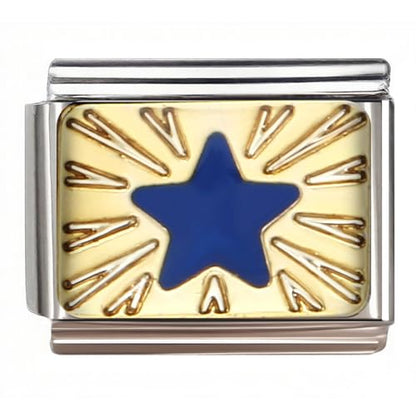 9mm Charm for Italian Charm Bracelet, Stainless Steel DIY Jewelry Chain Links,Sky - color: 001.Star -ICJ594