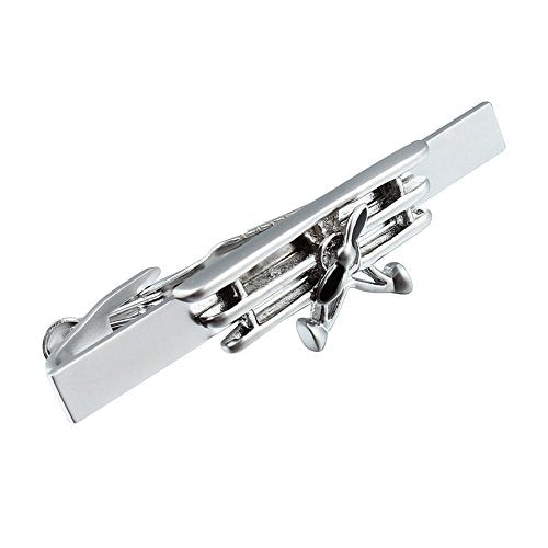 HAWSON 2 inch/ 2.2 inch Tie Clip for Men, Novelty Tie Bar Clip for Men and Boys, Interesting Tie Clip for Party - color: Airplane