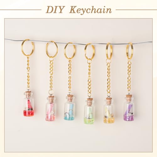 BESARME 1130PCS Keychain Making Kit Jump Rings for Jewelry DIY Key Chain Supplies with Keyrings Bulk, Metal Lobster Claw Clasp, Swivel Snap Hook, Extender Chain for Crafts Accessories（Gold） - color: Gold