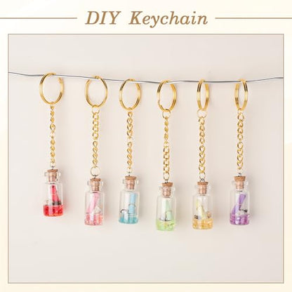 BESARME 1130PCS Keychain Making Kit Jump Rings for Jewelry DIY Key Chain Supplies with Keyrings Bulk, Metal Lobster Claw Clasp, Swivel Snap Hook, Extender Chain for Crafts Accessories（Gold） - color: Gold