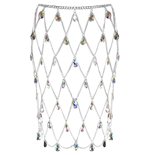 Women's Sexy Suit Body Chain - color: B-Silvery Colour