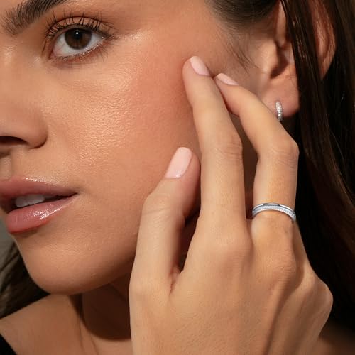 OOOPEL Sterling Silver Adjustable Ring S925 Silver Rings for Women Cubic Zirconia Twist Love Knot Dainty Ring Silver Minimalist Open Finger Rings Silver Thumb Sterling Silver Ring - color: silver-A