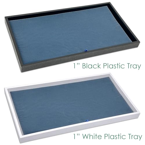 20-Pack Foam Cushion Flocked Jewelry Pads - Flat Full Size - Rings, Necklaces, Bracelets, Watches Presentation - Blue by The Display Guys - color: Blue, size: Insert - Flat Pad (20-Pack)