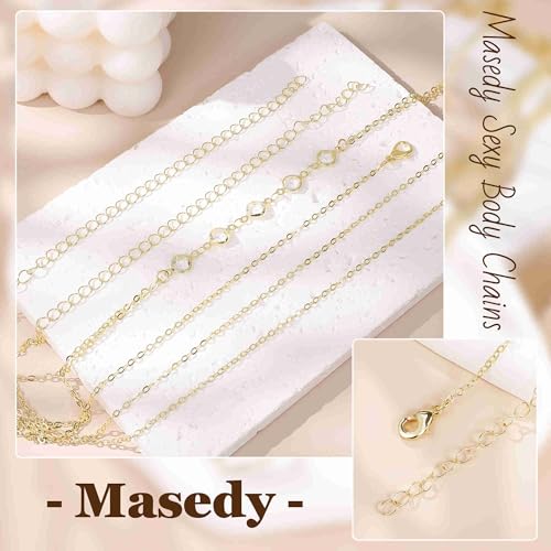 14K Gold Sexy Body Chains for Women Necklace Layered Bikini Bra Chain Crossover Belly Chain Rhinestone Summer Chest Chain Beach Prom Nightclub Body Chain Jewelry - style: Gold G