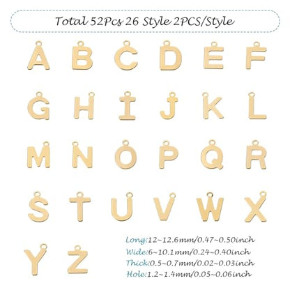 Craftdady Letter Charms Capital Pendants Mixed A-Z Initial Letter Number Charms DIY Bracelet Necklace Pendants for Jewelry Making, Gold, Antique Silver, Platinum - color: Real 18K Gold Plated