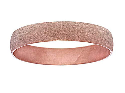 Finejewelers Stainless Steel with Rose Glitter Finish Slip On Bracelet