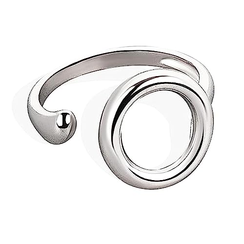 925 Sterling Silver Rings Handmade Rings Adjustable Open Teardrop Rings Waterdrop Ring for Women - color: Color 6