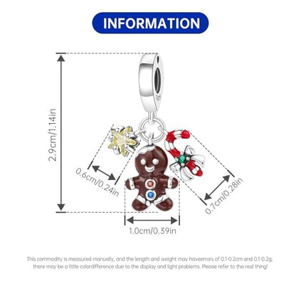 Birthday Fashion Heart Dangle Charm for Bracelets and Necklace Pendant Bead Charms Jewelry Present for Women Family Friends - style: Merry Christmas Charms