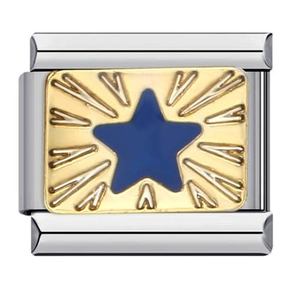 9mm Charm for Italian Charm Bracelet, Stainless Steel DIY Jewelry Chain Links,Sky - color: 001.Star -ICJ594