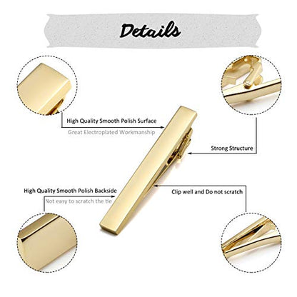 Jovivi Personalized Custom Tie Clip Bar for Men Engraved Tie Clips Pin, Groomsmen Mans Fathers Day Wedding Gift - color: Engraving(Black)