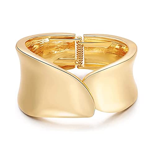 Chunky Gold Cuff Bracelet Chunky Bangles for Women Non Tarnish Modern Gold Jewelry Gifts trendy fashion fall fashion jewelry womens fashion - color: B-Bohemian style bracelet