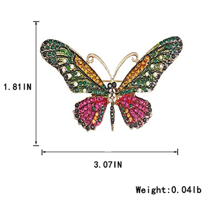 seven wolves Brooches for Women Austria Crystal Brooch Pins Rhinestones Brooches Daily Wearing Breastpin with Boxes - color: Purple Green 2