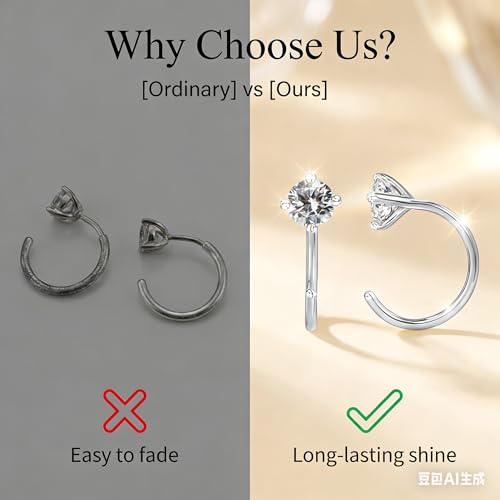 2/4Pairs 14K Gold Stay Close Hoop Huggie Half Hoop Earrings Minimalist Tiny Cartilage Helix Open Hugging for Women | Hypoallergenic 316L Stainless Steel Jewelry Set Trending Valentine's Day Gifts (A10) - color: 2 Pairs Silver
