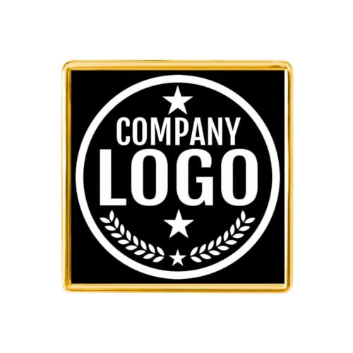 Custom Lapel Pins With Logo - Custom Pins Customized Buttons for men Customized Pin Bulk - color: Square-Gold