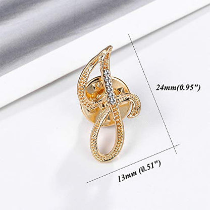 Initial Letter Brooch Pin Small Lapel Pin Tie Tack Name Personalized Gifts for Women Men Gold A-Z - style: B