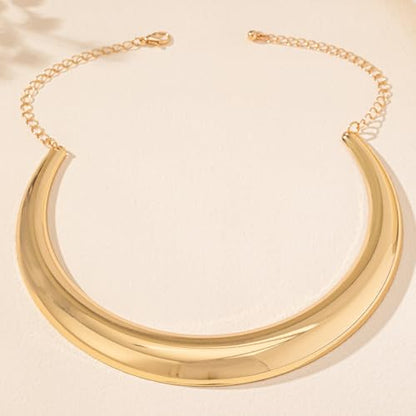 Collar Necklace for Woman Trendy Silver Choker Necklaces for Woman Statement Open Round Collar Choker Necklace - style: Style 8
