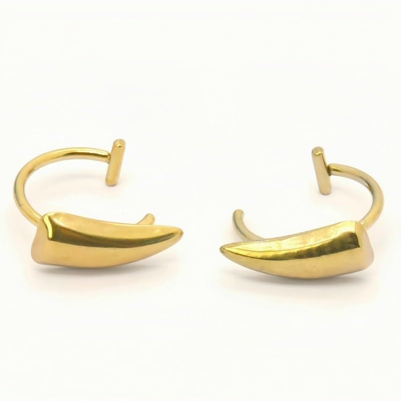 Fake Eyebrow Ring Fake Lip Labret Studs Replacement Balls Spike with 100pcs Sticker Non-Piercing Body Jewelry Fake Skin Piercing - color: C1 -Gold