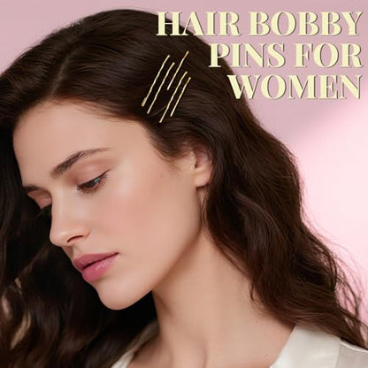 IKOCO 415pcs Bobby Pins Set, U Pins with Hair Ties and Hair Net, Gold | Strong Hold, Snag-Free, No Damage, Smooth Edges, Dance Competition & Ballet Ready, Ideal for Updos, Bun & Daily Styling - color: Gold