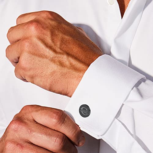 Custom4U Custom Photo Cufflinks for Men Father of the Bride Gifts - color: D-Initial+Name-Black