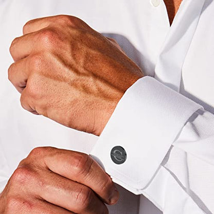Custom4U Custom Photo Cufflinks for Men Father of the Bride Gifts - color: D-Initial+Name-Black