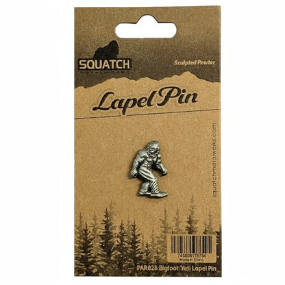 Bigfoot Enamel Lapel Pin - for Fans of Bigfoot and Sasquatch - style: Pewter Squatch