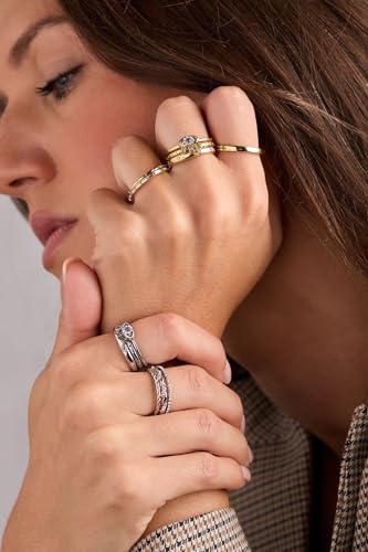 Alex and Ani Evil Eye Rings - style: Stacking Ring, Stainless Gold (Set of 3)