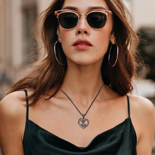 INFUSEU Unique Initial Necklaces for Women Girls Small Heart Letter Jewelry, Meaningful Personalized Gifts - style: E