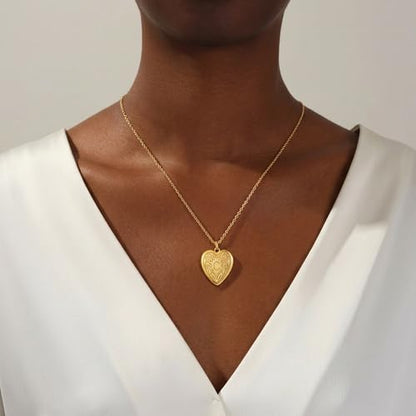 Gold Initial Heart Letter Pendant Necklace Jewelry for Women | 14K Gold Plated Fashion Waterproof Statement Cute Necklaces Dainty Personalized Name Friendship Couple Gifts for Women - color: Initial C