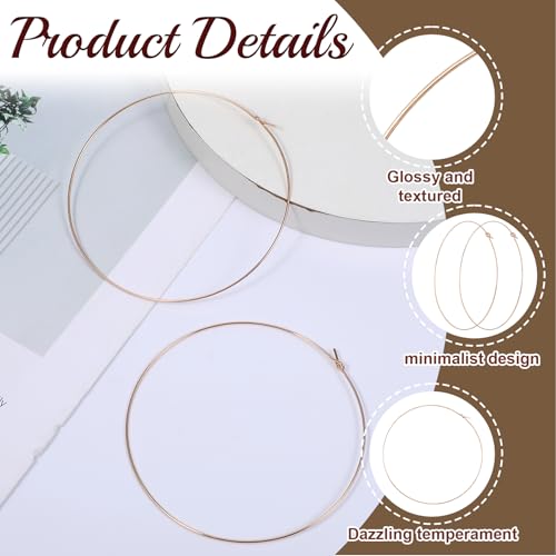 Thin Gold Hoop Earrings for Women, 70mm/2.75in Large Thin Hoop Earrings, Lightweight Big Gold Hoop Earrings for Women Jewelry Gifts - color: Gold