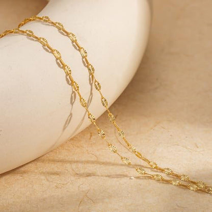 Tewiky Sterling Silver Plated Ankle Bracelets for Women,Dainty Layered Waterproof Anklet for Women Adjustable Sparkly Herringbone Beaded Rope Chain Set Stackable Cute Summer Beach Jewelry Gift - color: gold3