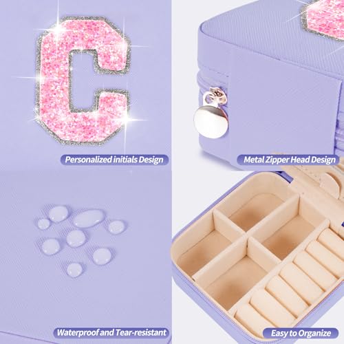 Uygafly Gifts for Teen Girl Trendy Stuff,Birthday Gift for 5 6 7 8 9 10 11 12 13 14 15 Year Old Girls,Cute Travel Jewelry Case Small Box | Lavender,C - color: Lavender, style: C