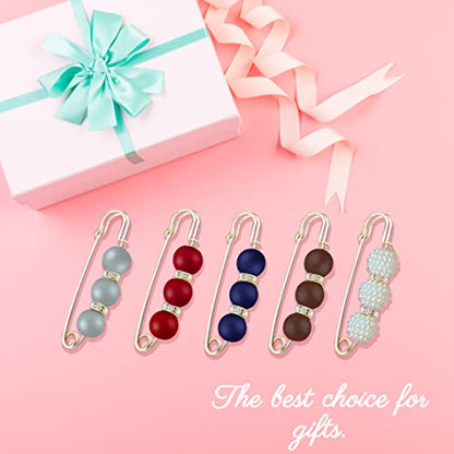Fashion Pearl Brooch, Sweater Shawl Pearl Pin, Elegant and Fashionable | Enhance your Temperament, Suitable for a Variety of Occasions to Wear, Mixed color - color: Mixed color