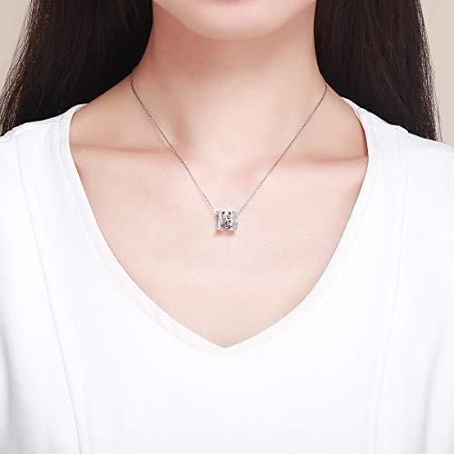 BISAER 925 Sterling Silver Initial Letter A-Z Charms for Bracelets Alphabet Beads Charm Jewelry Gifts - color: Letter H